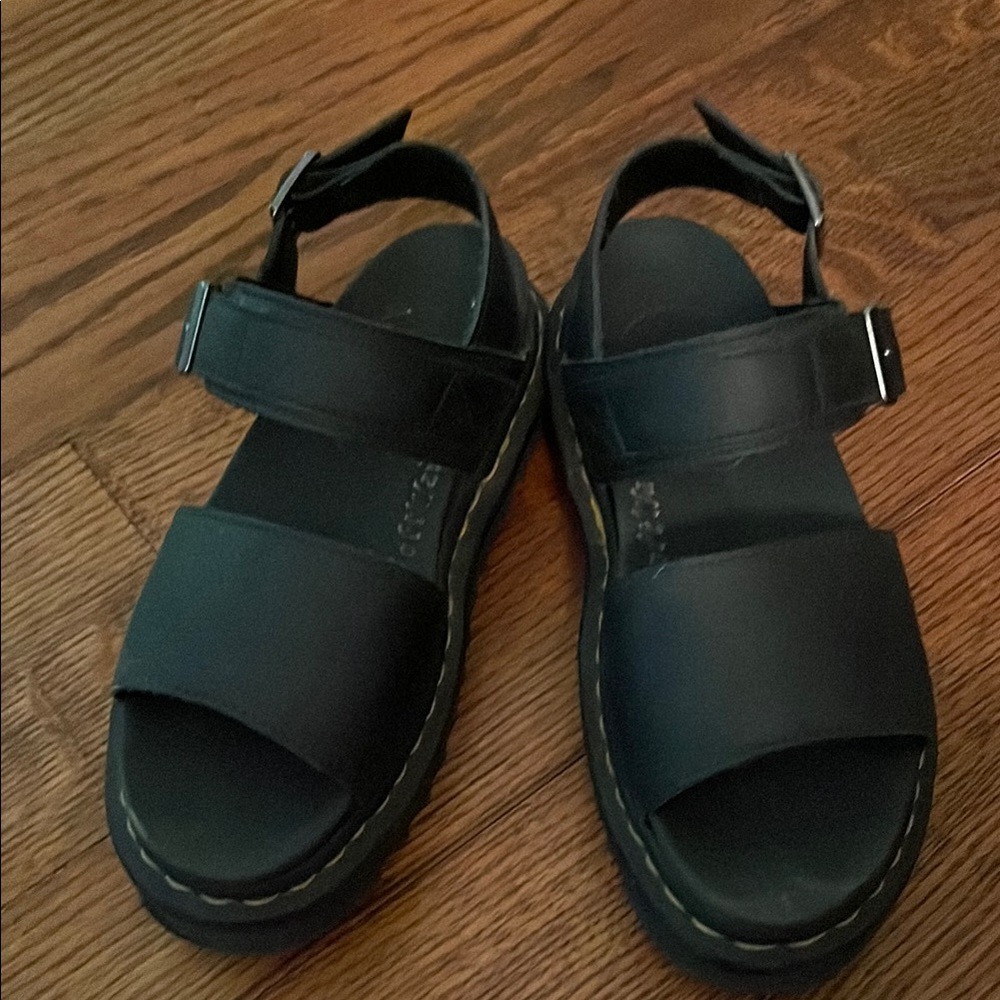 Dr. Martens Black Voss Sandals
